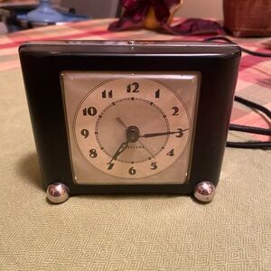Vintage All Original Art Deco Westclox Current Interruptions Stop Clock (Works!)